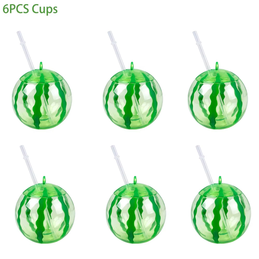 Ceeprints 6pcs Tropical Party Drink Cup Set