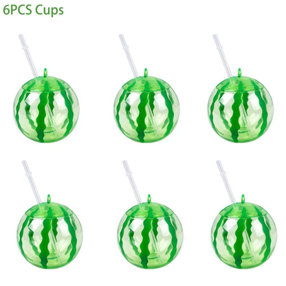Ceeprints 6pcs Tropical Party Drink Cup Set
