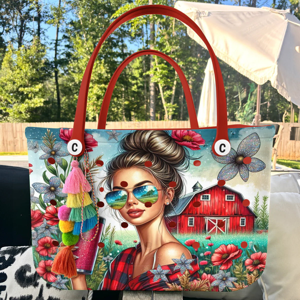 Ceeprints Cee™ Bag Red Barn Farm Straight