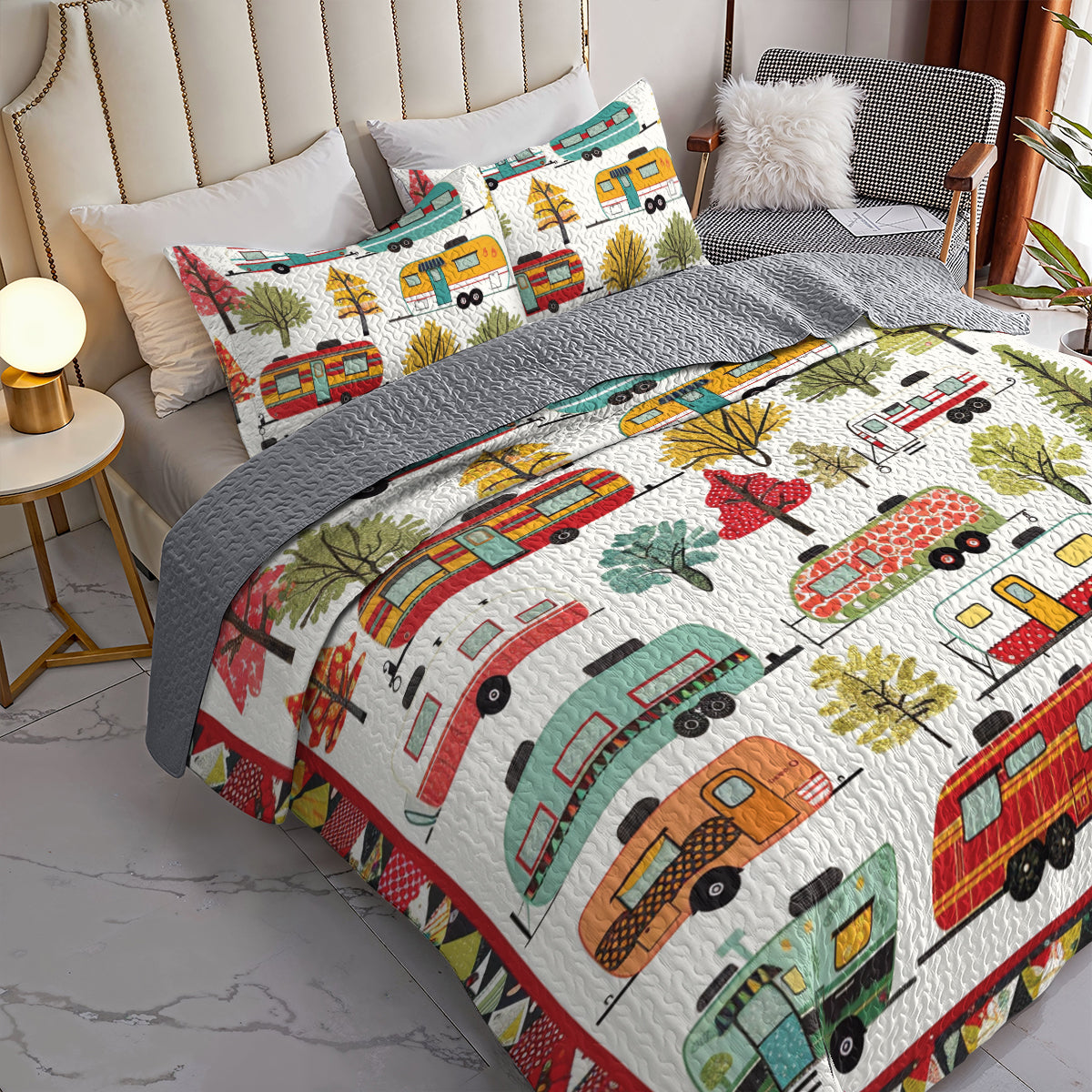 Ceeprints All Season Quilt 3-Piece Set Camper