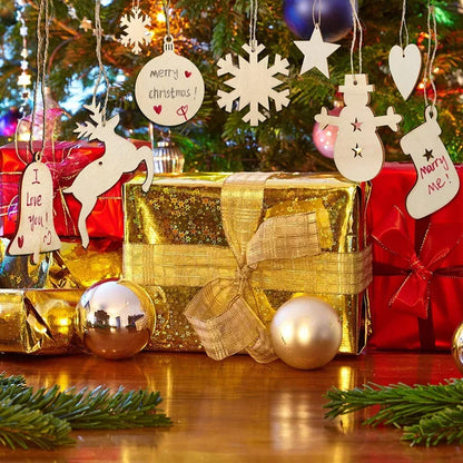 Ceeprints® DIY Set Wooden Christmas Ornaments Unfinished