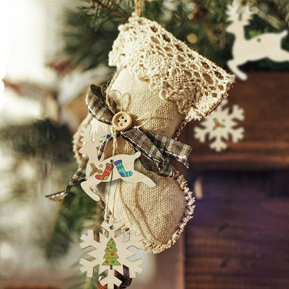 Ceeprints® DIY Set Wooden Christmas Ornaments Unfinished