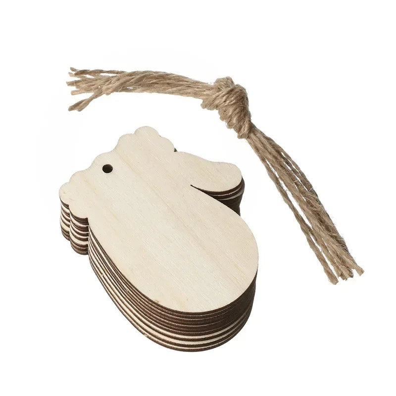 Ceeprints® DIY Set Wooden Christmas Ornaments Unfinished