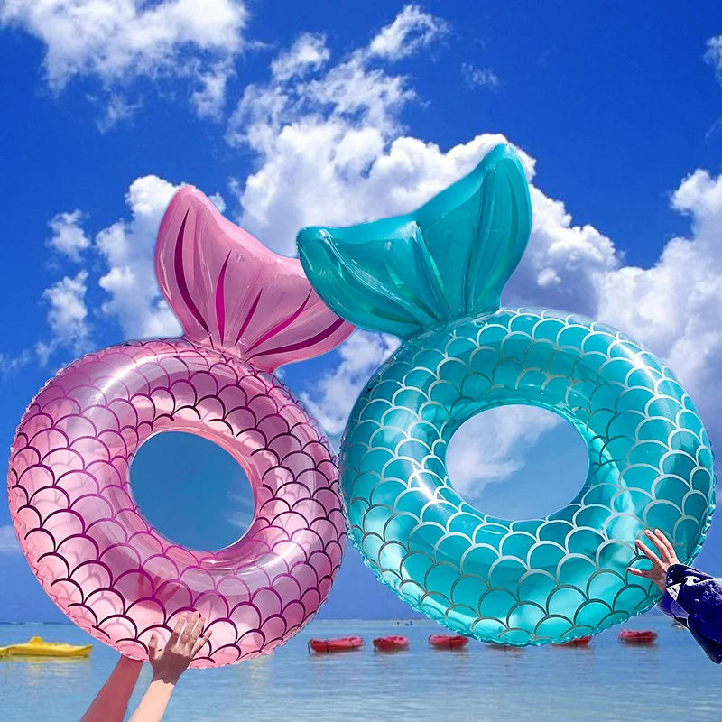Ceeprints Mermaid Pool Float with Backrest