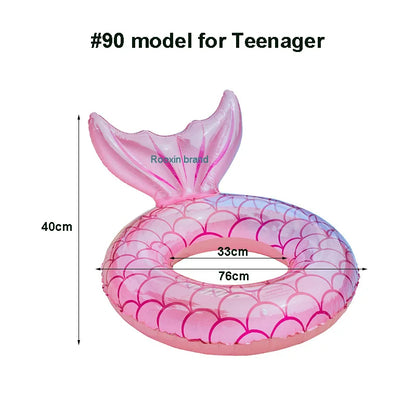 Ceeprints Mermaid Pool Float with Backrest
