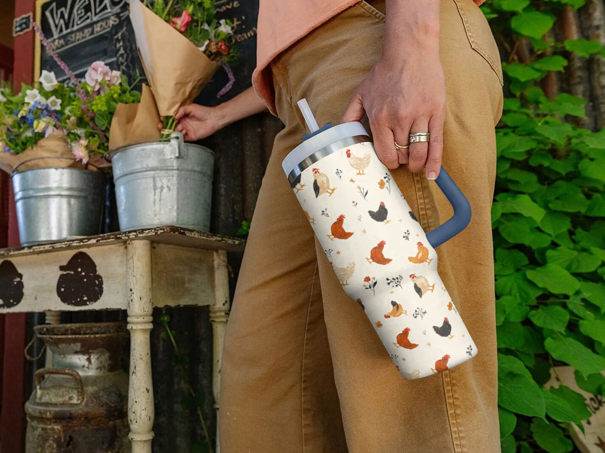 Ceeprints Tumbler Rustic Chickens