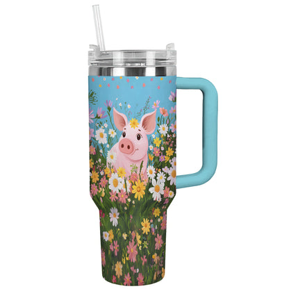 Ceeprints Tumbler Piggy Blooms