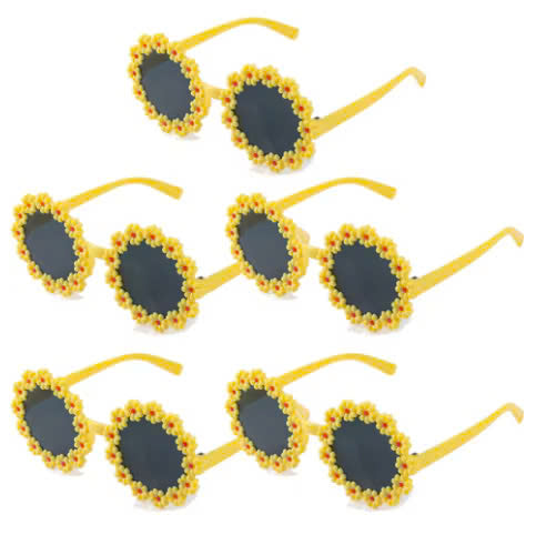 Ceeprints 5PCS Daisy Flower Sunglasses – Fun Party Photo Props