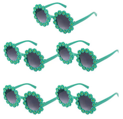 Ceeprints 5PCS Daisy Flower Sunglasses – Fun Party Photo Props